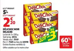 Auchan Supermarché DÉLICHOC NOIR DELACRE offre