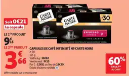 Auchan Supermarché CARTE NOIRE CAPSULES DE CAFÉ INTENSITÉ N9 offre