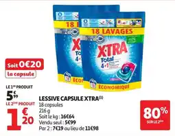 Auchan Supermarché XTRA Lessive capsule offre