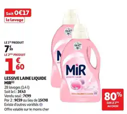 Auchan Supermarché MiR Lessive Laine offre
