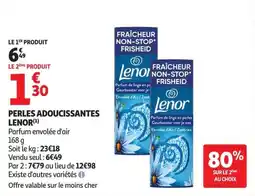Auchan Supermarché Lenor Perles adoucissantes offre