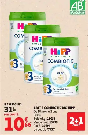 HIPP LAIT 3 COMBIOTIC BIO