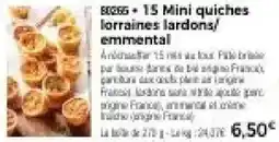 Thiriet 15 Mini quiches lorraines lardons/emmental offre