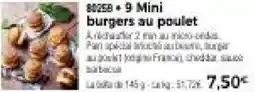 Thiriet Mini burgers au poulet offre