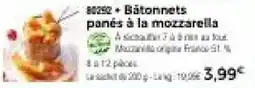Thiriet Bâtonnets panés à la mozzarella offre