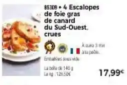 Thiriet Escalopes de foie gras de canard du Sud-Ouest offre