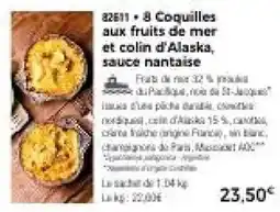 Thiriet 8 Coquilles aux fruits de mer et colin d'Alaska, sauce nantaise offre
