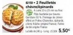 Thiriet Feuilletés chèvre/épinards offre