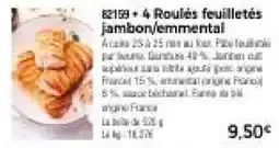 Thiriet Roulés feuilletés jambon/emmental offre