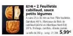 Thiriet 82146 2 Feuilletés cabillaud sauce petits légumes offre