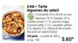 Thiriet Tarte légumes du soleil offre