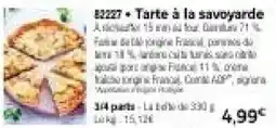 Thiriet Tarte à la savoyarde offre