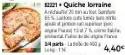 Thiriet Quiche lorraine offre