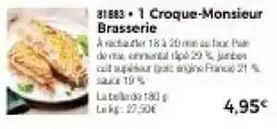 Thiriet Croque-Monsieur Brasserie offre