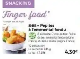 Thiriet Pépites à l'emmental fondu offre