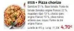Thiriet Pizza chorizo offre