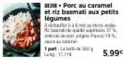 Thiriet Porc au caramel et riz basmati aux petits légumes offre