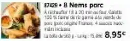Thiriet 8 Nems porc offre