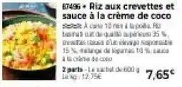 Thiriet Riz aux crevettes et sauce à la crème de coco offre