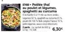 Thiriet Poêlée thai au poulet et légumes, spaghetti au curcuma offre