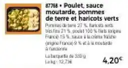 Thiriet Poulet sauce moutarde pommes de terre haricots verts offre