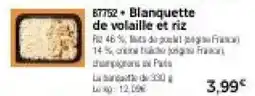 Thiriet Blanquette de volaille et riz offre