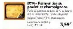 Thiriet Parmentier au poulet et champignons offre