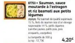 Thiriet Saumon sauce moutarde à l'estragon et riz basmati aux petits légumes offre