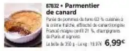 Thiriet Parmentier de canard offre