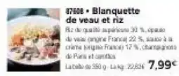 Thiriet Blanquette de veau et riz offre
