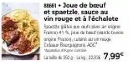 Thiriet Joue de bœuf et spätzle offre