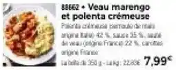 Thiriet Veau marengo et polenta crémeuse offre