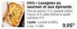 Thiriet Lasagnes au saumon et aux épinards offre