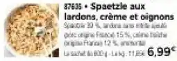 Thiriet Spaetzle aux lardons, crème et oignons offre
