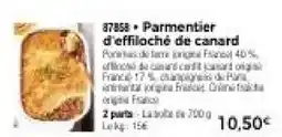 Thiriet Parmentier d'effiloché de canard offre