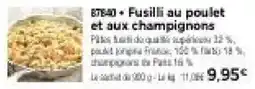 Thiriet Fusilli au poulet et aux champignons offre