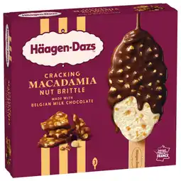 Auchan Supermarché Haagen dazs bâtonnets glacés cracking macadamia nut brittle haagen-dazs offre