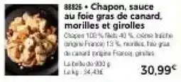 Thiriet Chapon sauce au foie gras de canard, morilles et girolles offre