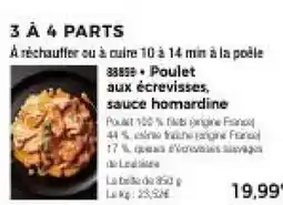Thiriet Poulet aux écrevisses, sauce homardine offre