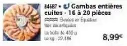 Thiriet Gambas entières cuites offre
