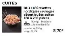 Thiriet Crevettes nordiques sauvages décortiquées cuites offre