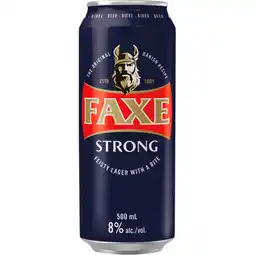 Auchan Supermarché Faxe bière blonde faxe strong offre