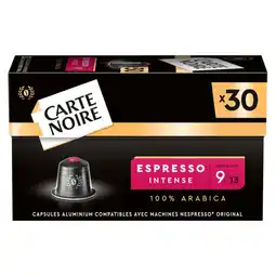 Auchan Supermarché Carte noire capsules de café intensité n9 carte noire offre