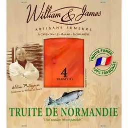Auchan Supermarché William et james truite de normandie fumée william & james offre