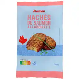 Auchan Supermarché Auchan hachés de saumon à la ciboulette auchan offre