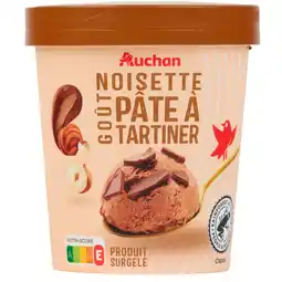 Auchan Supermarché Auchan pot de glace noisette goût pâte à tartiner auchan offre