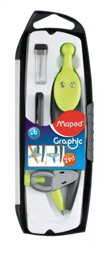 Auchan Supermarché Maped coffret compas graphic maped offre