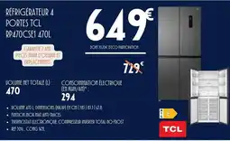 E.Leclerc Tcl - réfrigérateur 4 portes rd.70cch740c offre