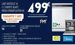 E.Leclerc Db - lave uaisselle 14 couverts blanc offre