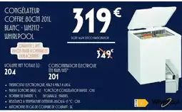 E.Leclerc Whirlpool - congelateur coffre 80cm201l blanc-whr2112-whirlpool offre